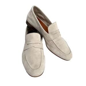 M. Gemi Beige Sand Suede Leather Loafers Flats Made in Italy Women’s Size 37.5